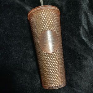 2019 Starbucks Rose Gold Studded Cold Cup Tumbler Venti 24 oz